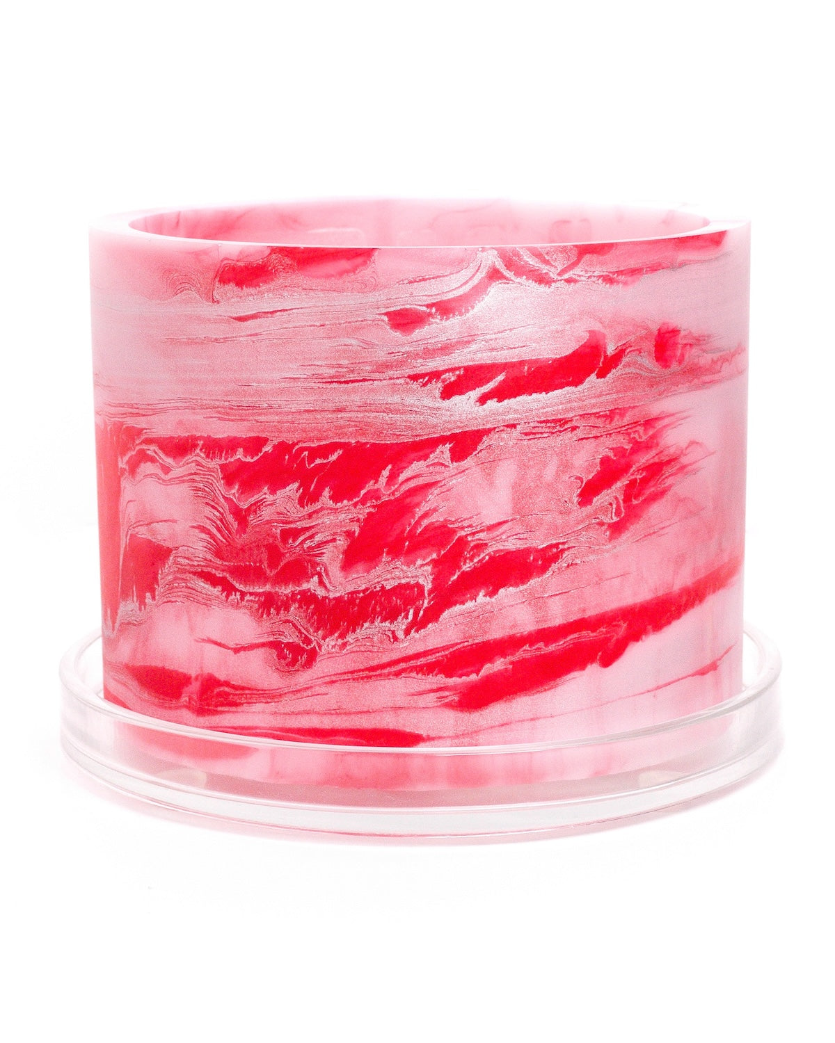 baby pink red silver handmade resin plant pot 6 inch indoor planter with drainage