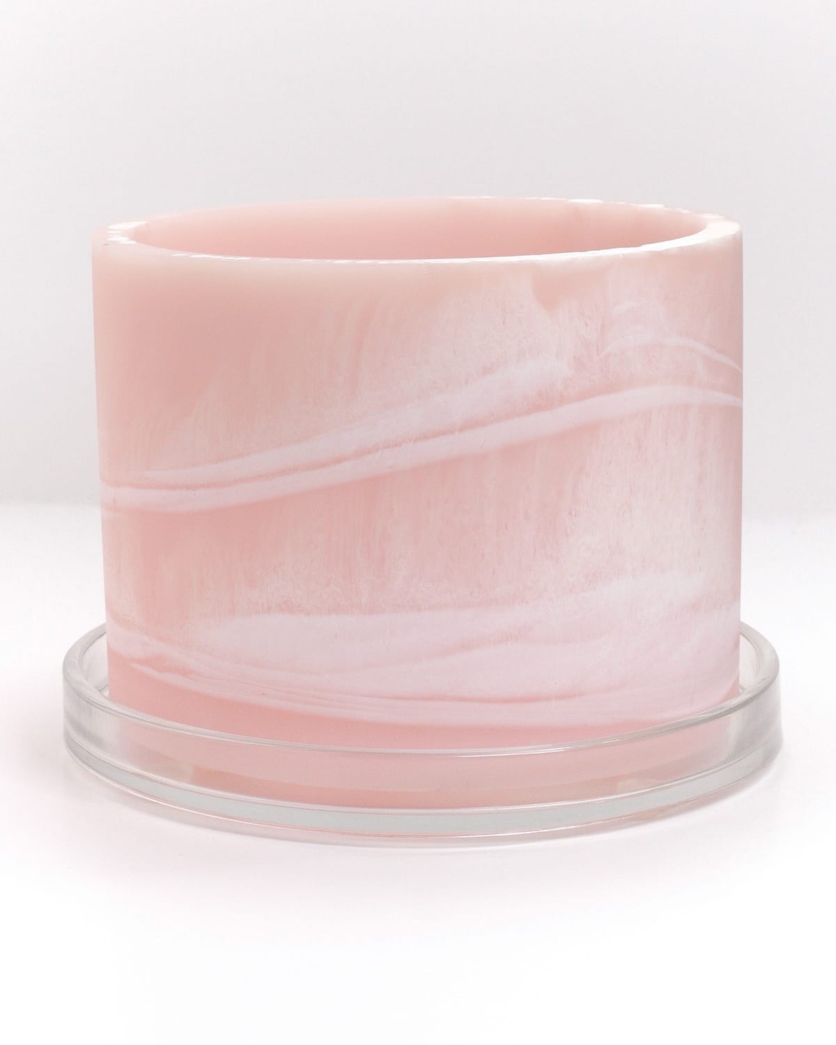 baby pink white handmade resin plant pot 6 inch indoor planter with drainage