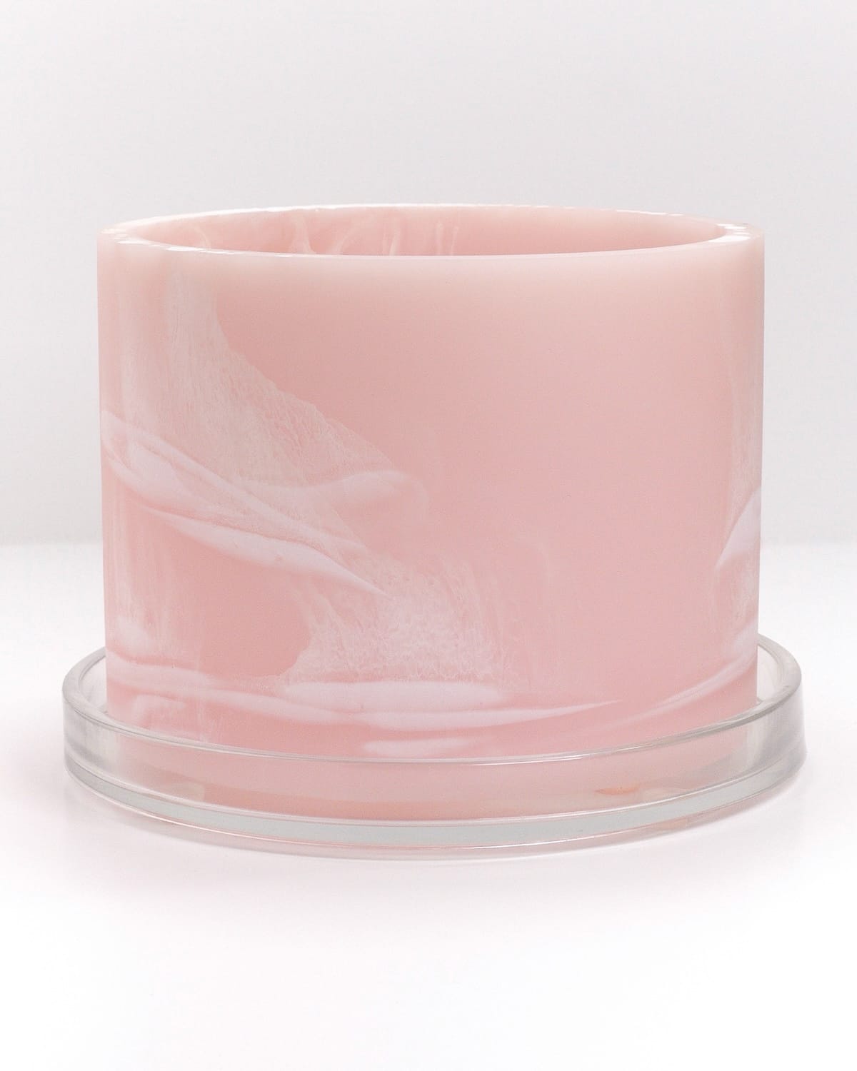 baby pink white handmade resin plant pot 6 inch indoor planter with drainage