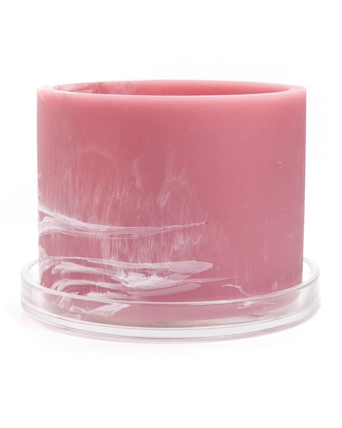 blush pink white handmade resin plant pot 6 inch indoor planter with drainage