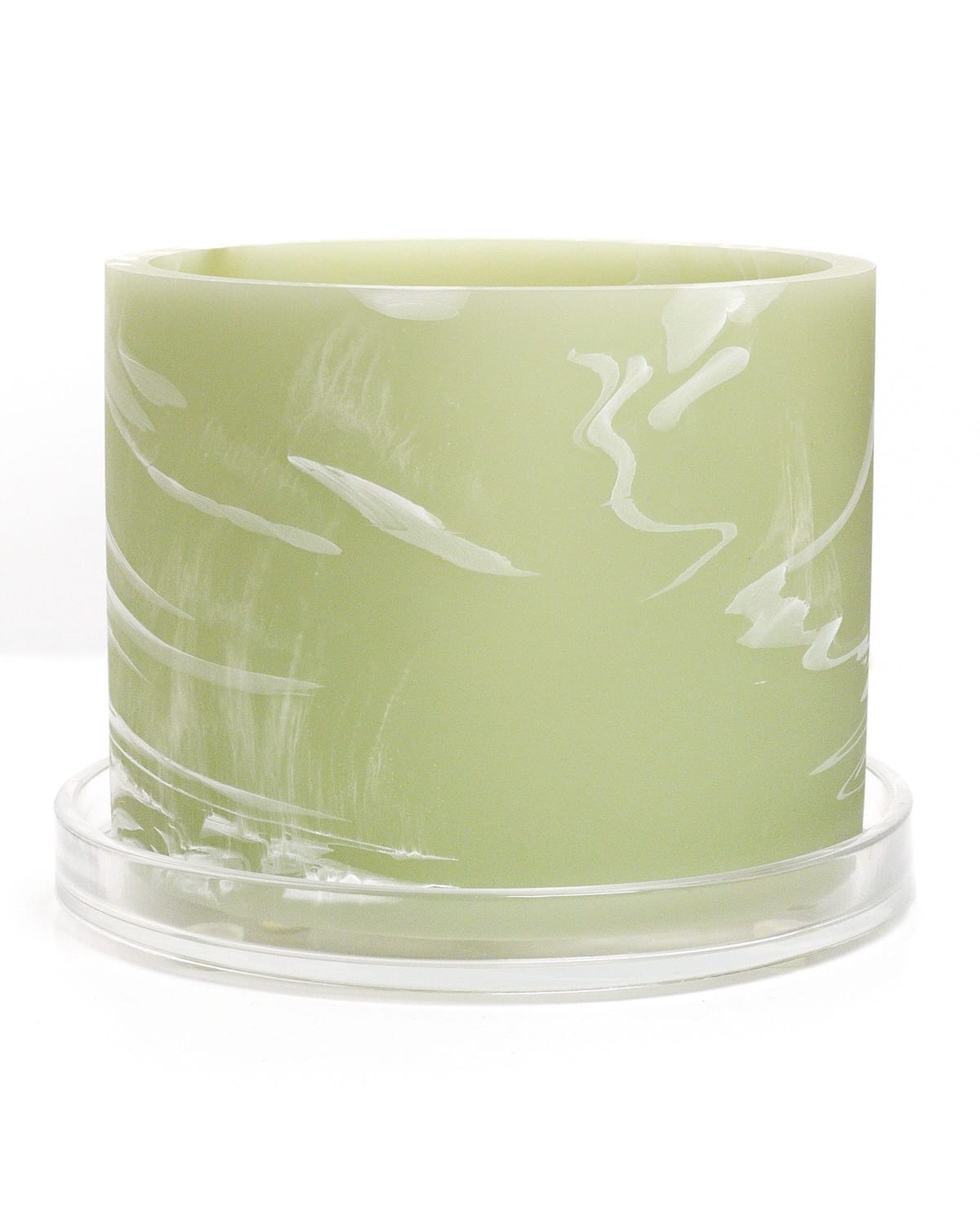 celery green white handmade resin plant pot 6 inch indoor planter with drainage