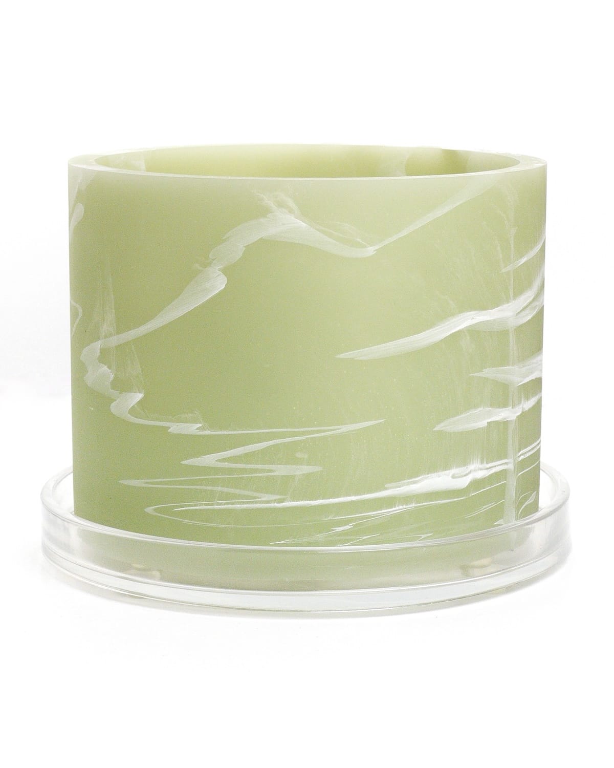 celery green white handmade resin plant pot 6 inch indoor planter with drainage