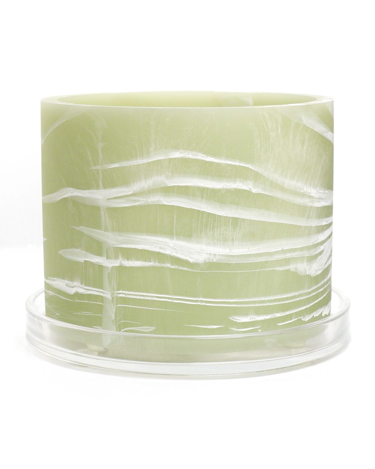 celery green white handmade resin plant pot 6 inch indoor planter with drainage