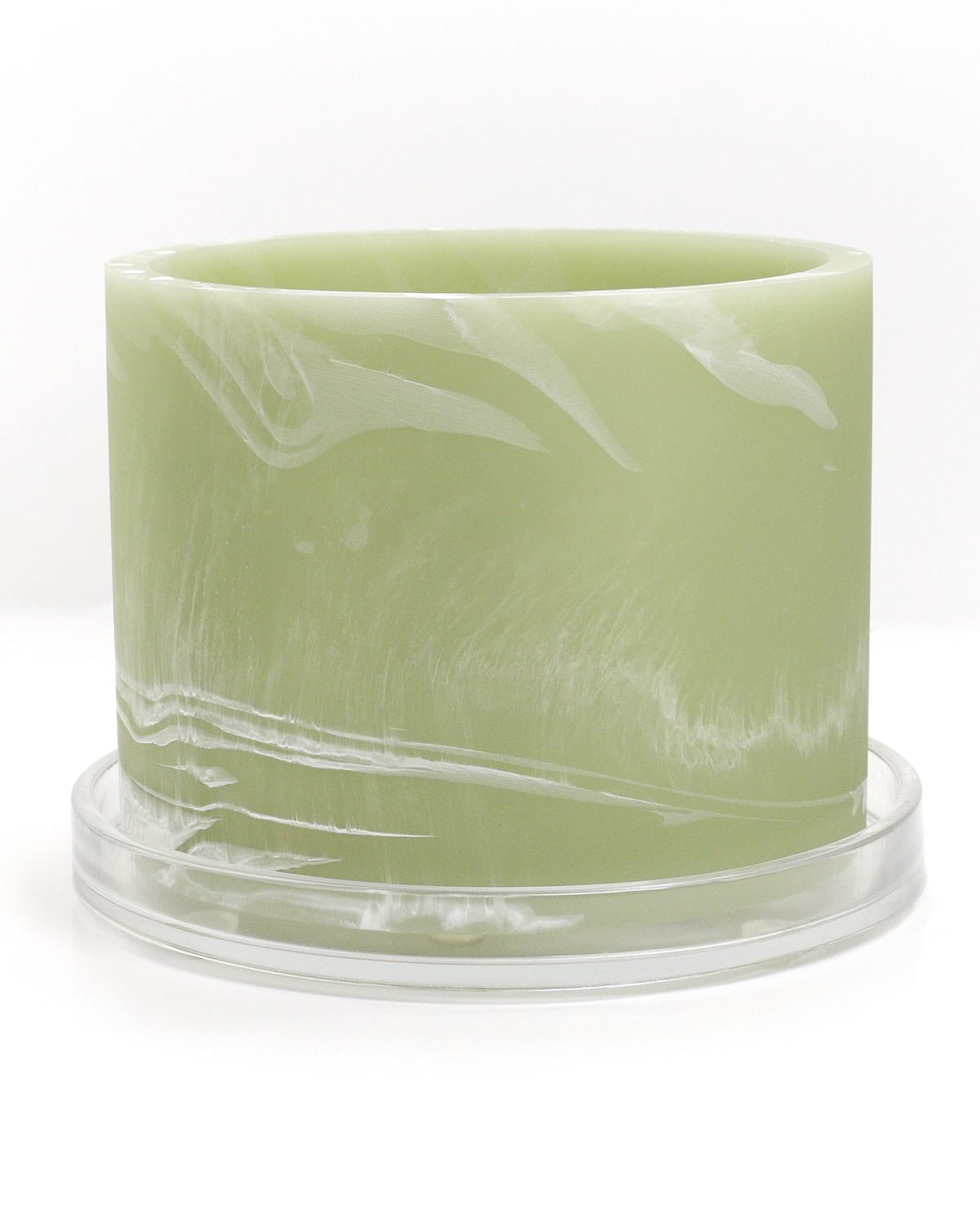 celery green white handmade resin plant pot 6 inch indoor planter with drainage
