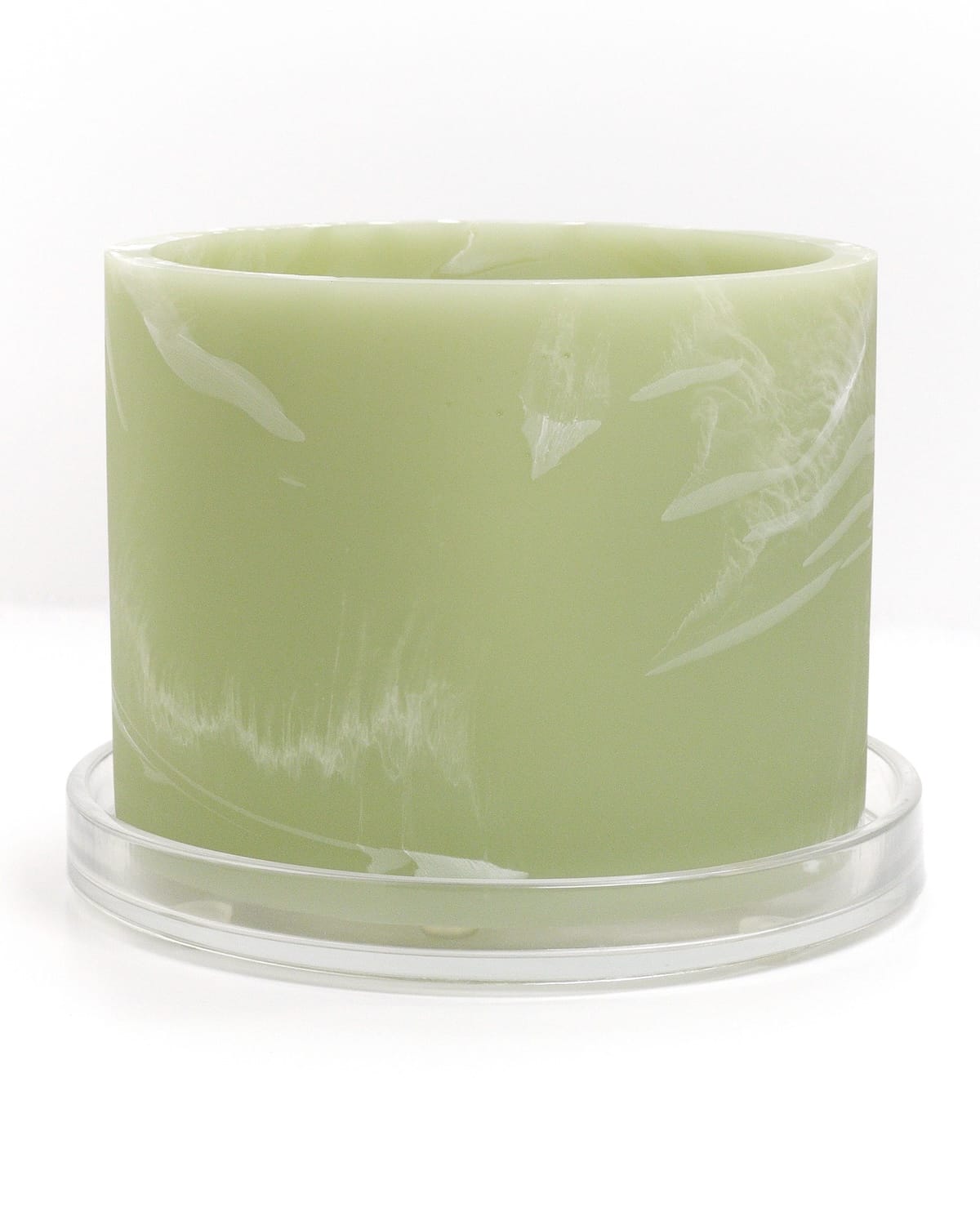celery green white handmade resin plant pot 6 inch indoor planter with drainage