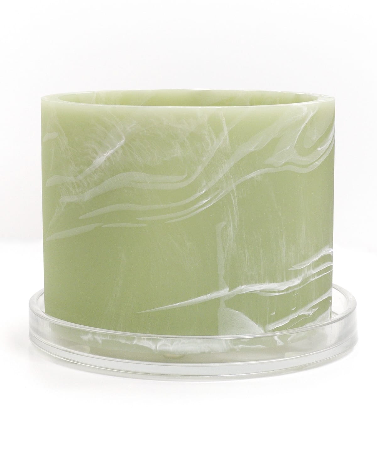 celery green white handmade resin plant pot 6 inch indoor planter with drainage