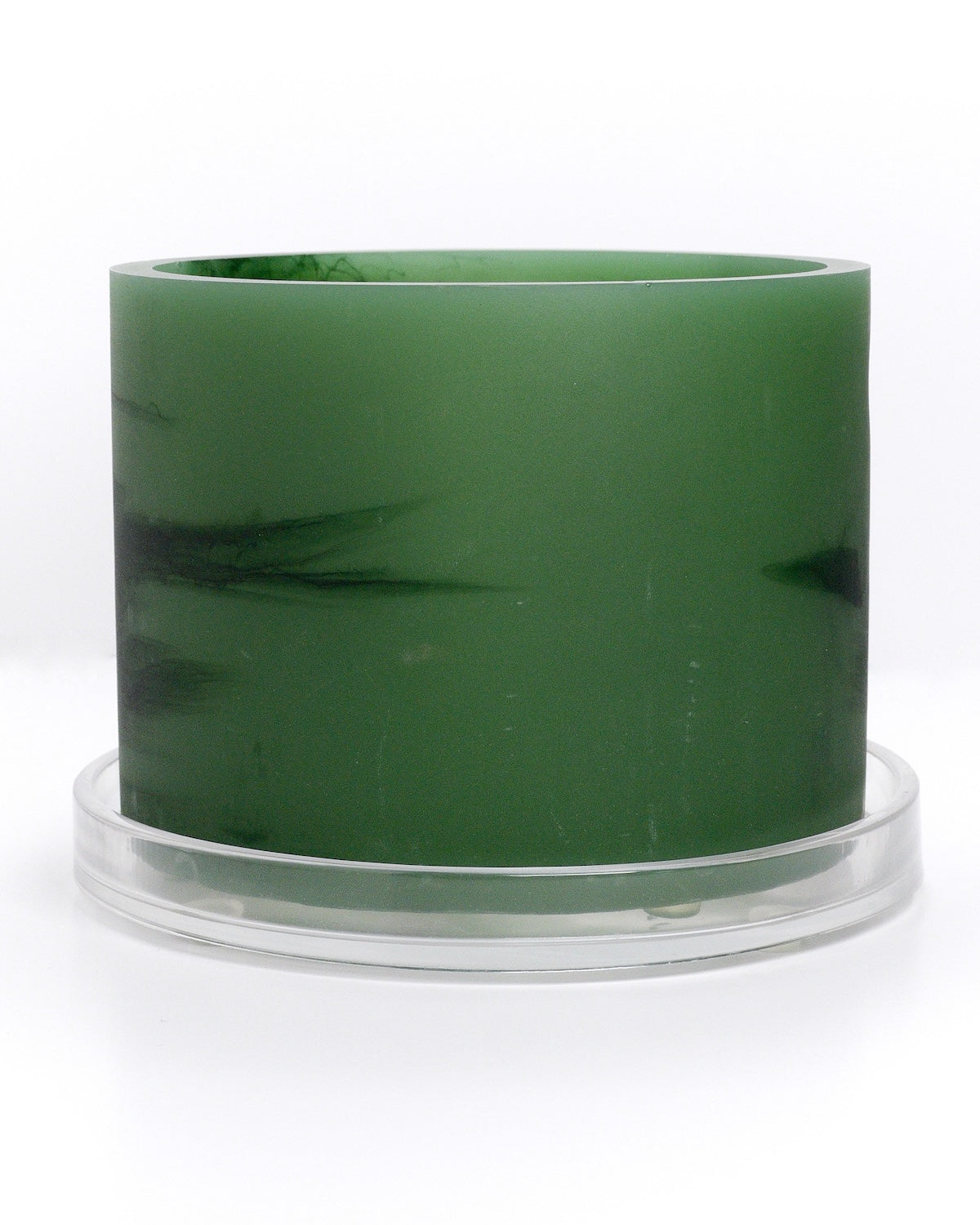 forest green handmade resin plant pot 6 inch indoor planter with drainage