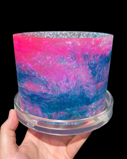 Plant Pot - STARDUST - Hot Pink | Teal | Metallic Silver