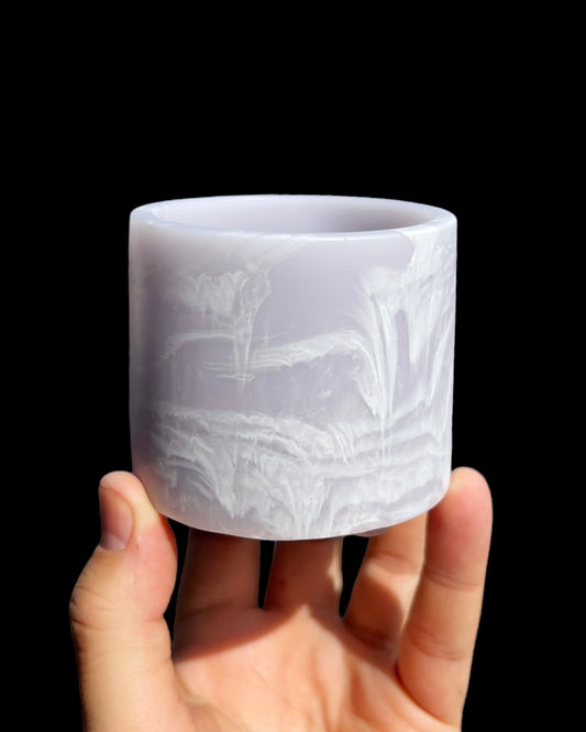 handmade resin plant pot 6 inch indoor planter with drainage