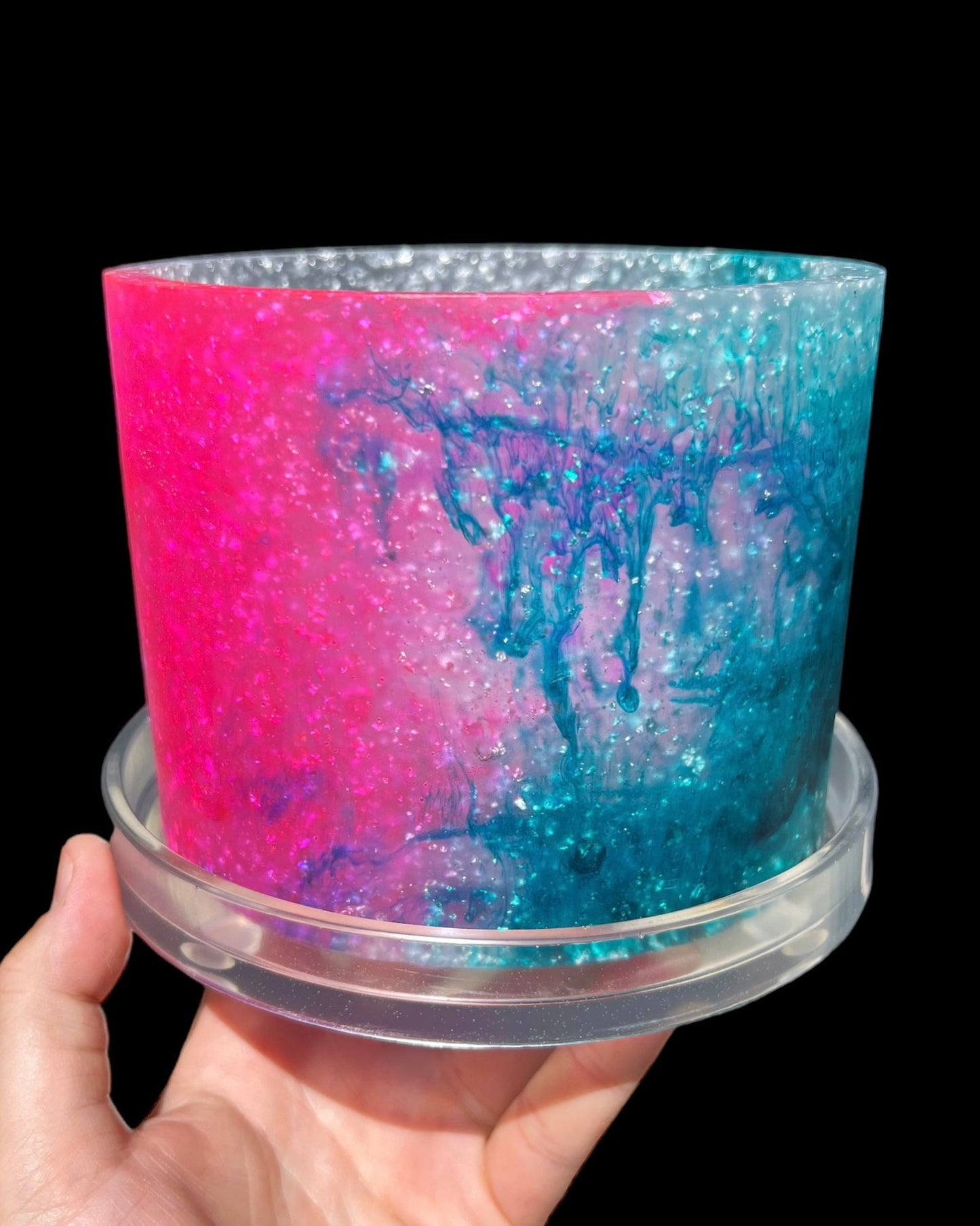 Plant Pot - STARDUST - Hot Pink | Teal | Metallic Silver