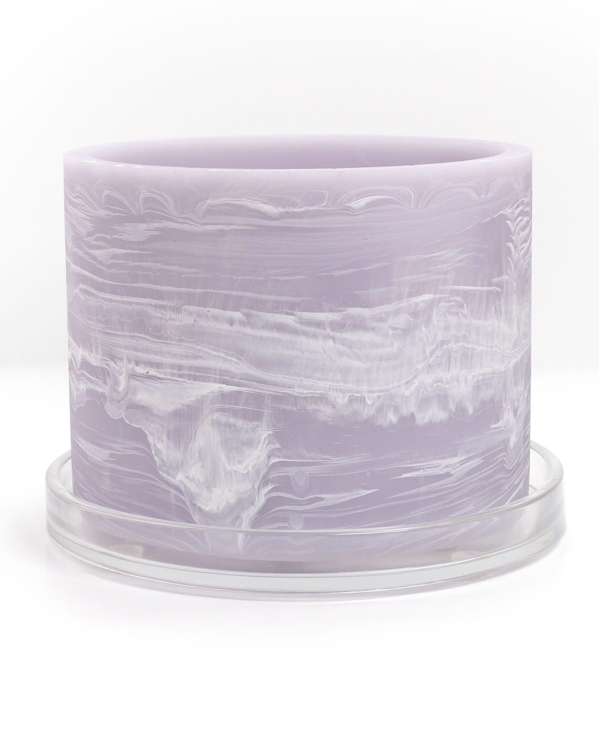 lavender purple white handmade resin plant pot 6 inch indoor planter with drainage
