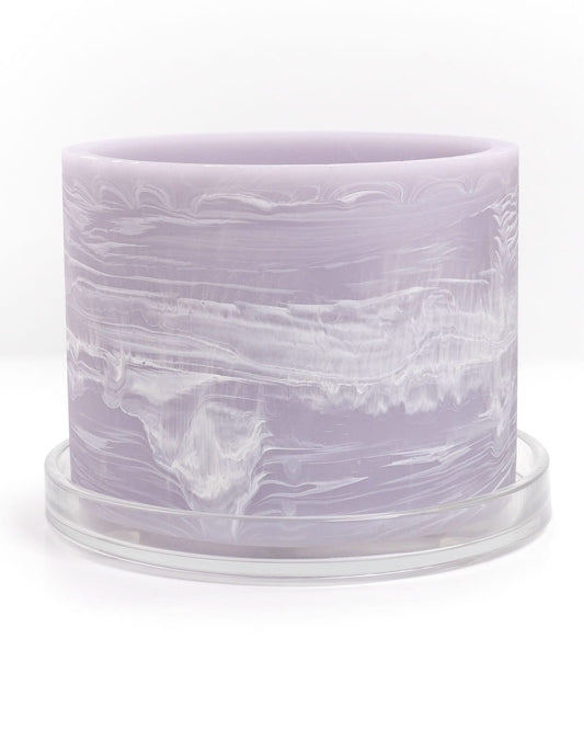 lavender purple white handmade resin plant pot 6 inch indoor planter with drainage