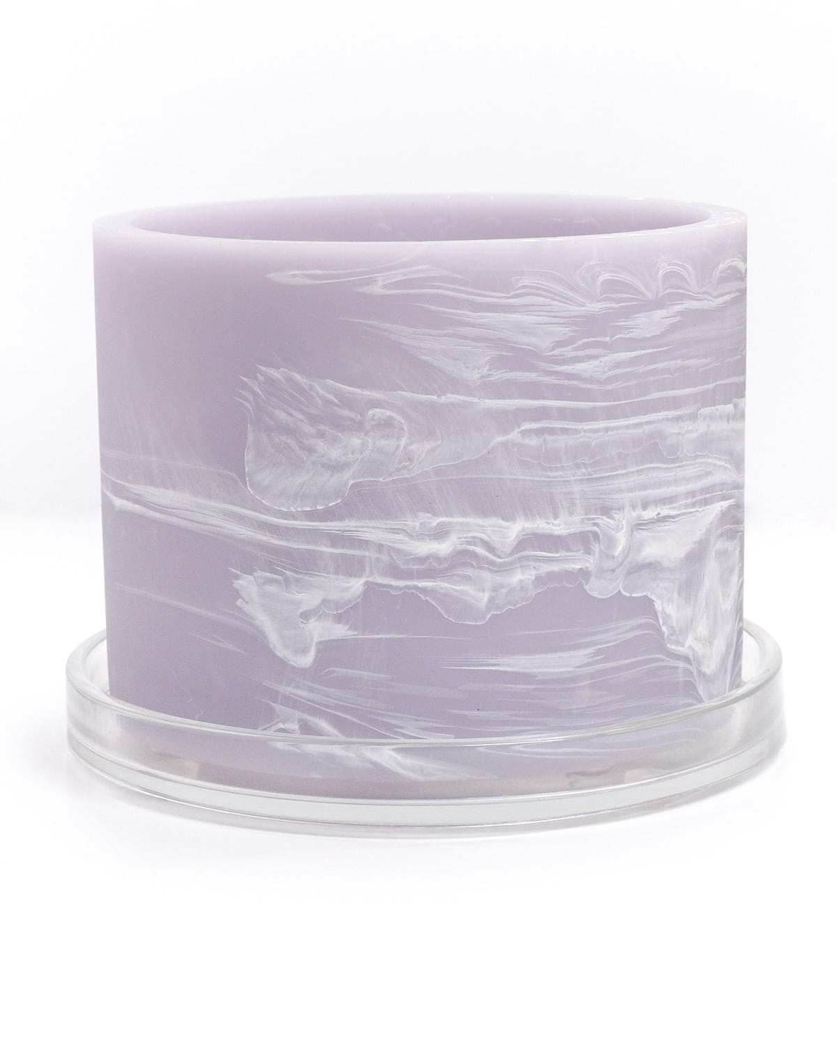 lavender purple white handmade resin plant pot 6 inch indoor planter with drainage