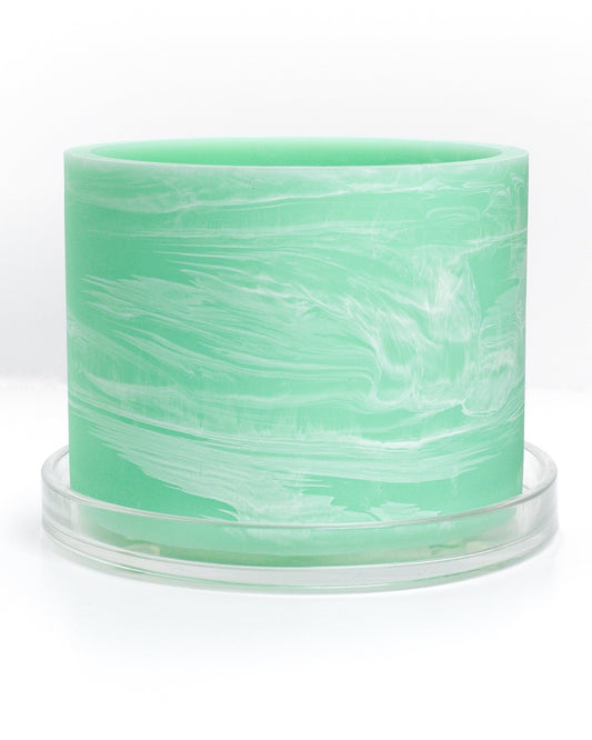 mint green white handmade resin plant pot 6 inch indoor planter with drainage