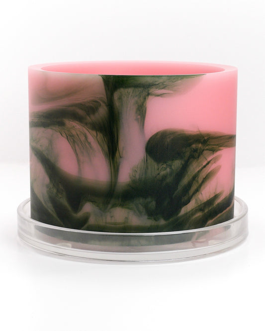 pastel pink forest green handmade resin plant pot 6 inch indoor planter with drainage