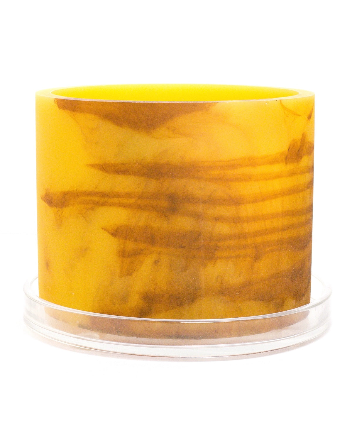 ripe banana yellow brown handmade resin plant pot 6 inch indoor planter with drainage