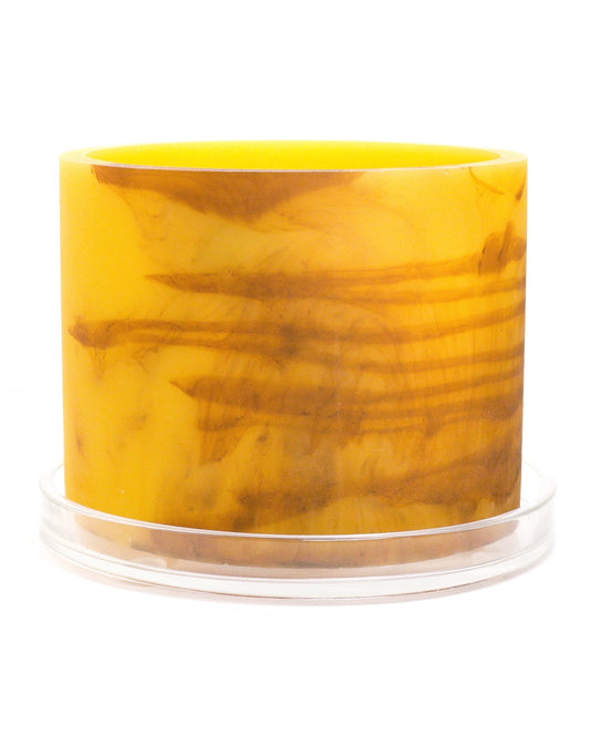ripe banana yellow brown handmade resin plant pot 6 inch indoor planter with drainage