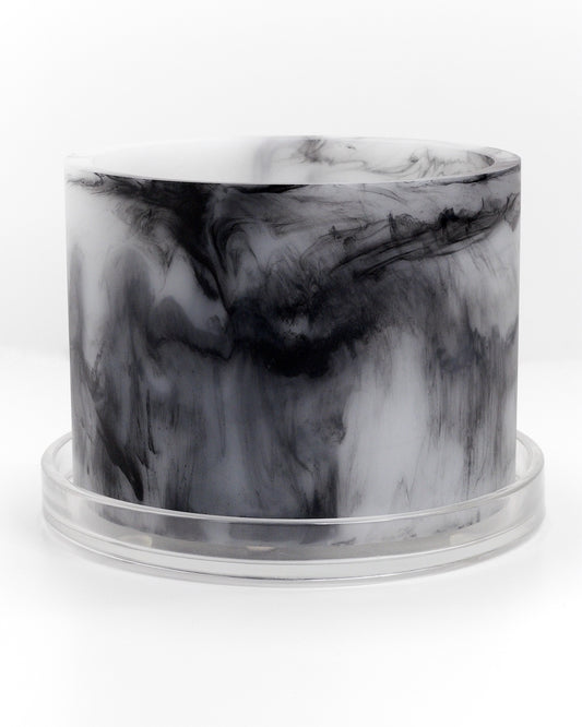 white black handmade resin plant pot 6 inch indoor planter with drainage