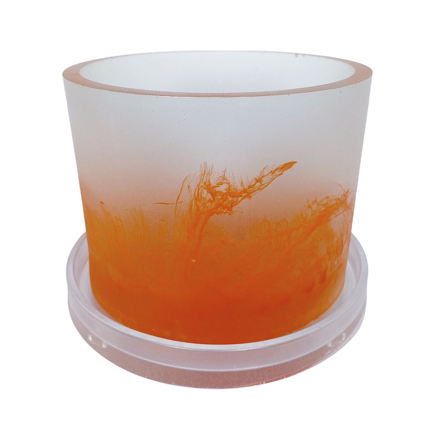 Plant Pot - Clear | Orange Rorschach