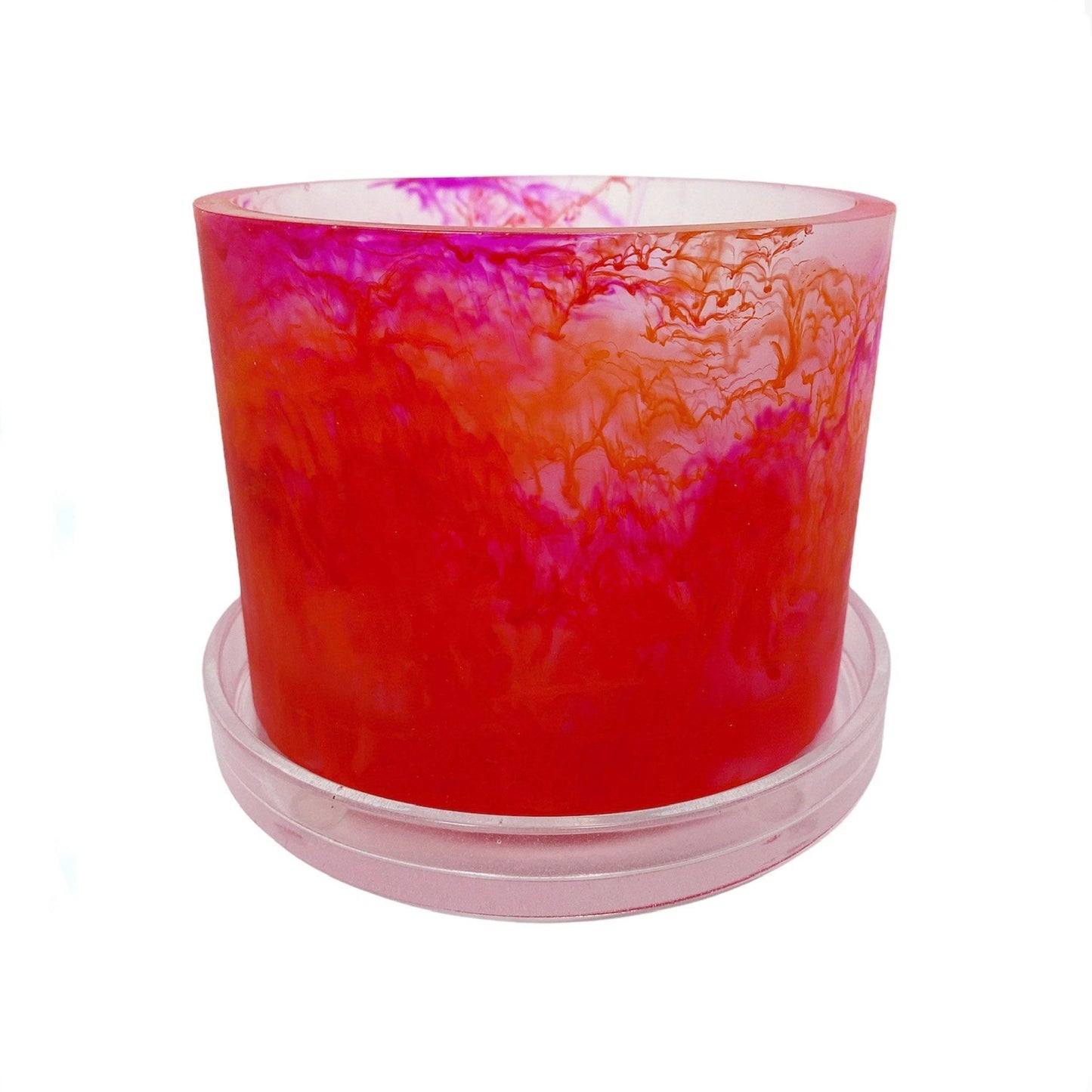 Plant Pot - Hot Pink | Orange Double Rorschach