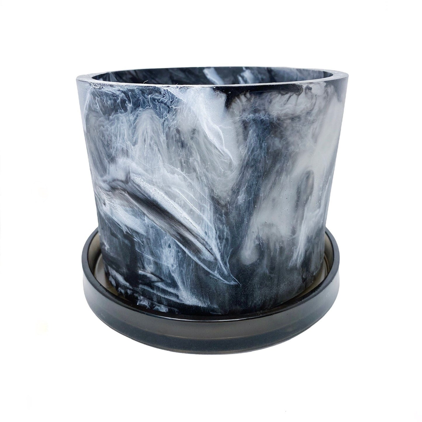 Plant Pot - Marble Mess | Black & White Rorschach