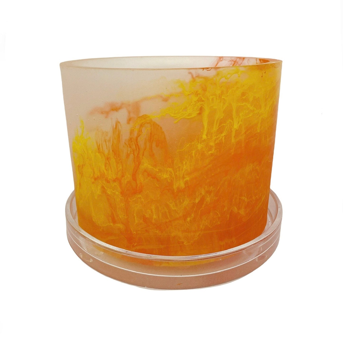 Plant Pot - Yellow | Orange Double Rorschach