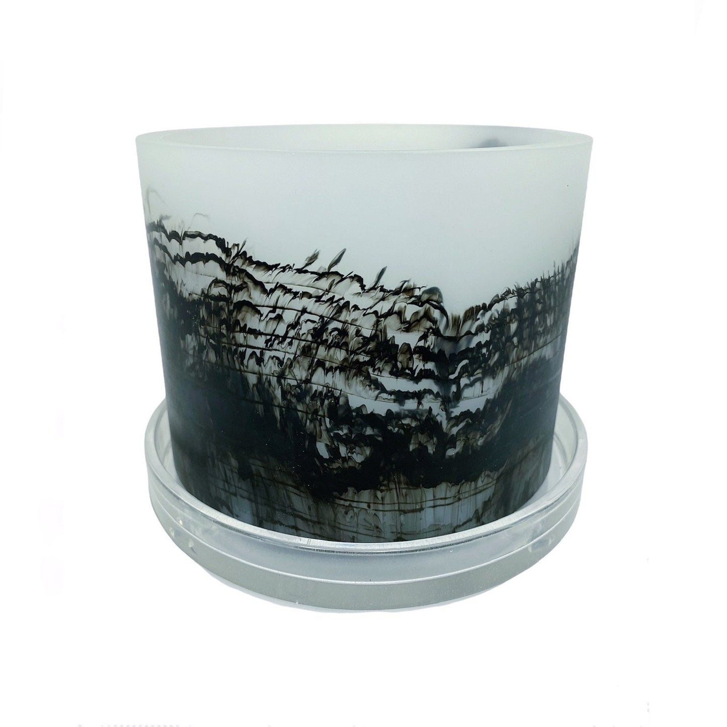 Plant Pot - White | Black Rorschach